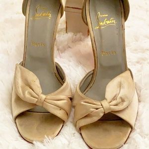 Christian Louboutin Peep Toe  - Satin Bow